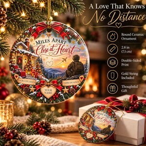 Deployment Christmas Ornament Personalized Military Couple Gift Long Distance Keepsake 2026