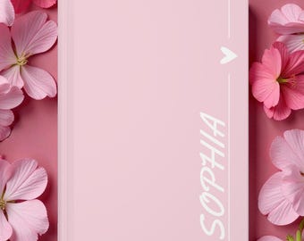Personalized Name Notebook: Minimalist Pink Journal, Custom Name Diary, Gift for Her