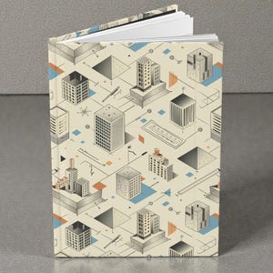 Quaderno con copertina rigida / Architettura e progettazione urbana / 150 pagine a righe / Regalo per architetti e studenti