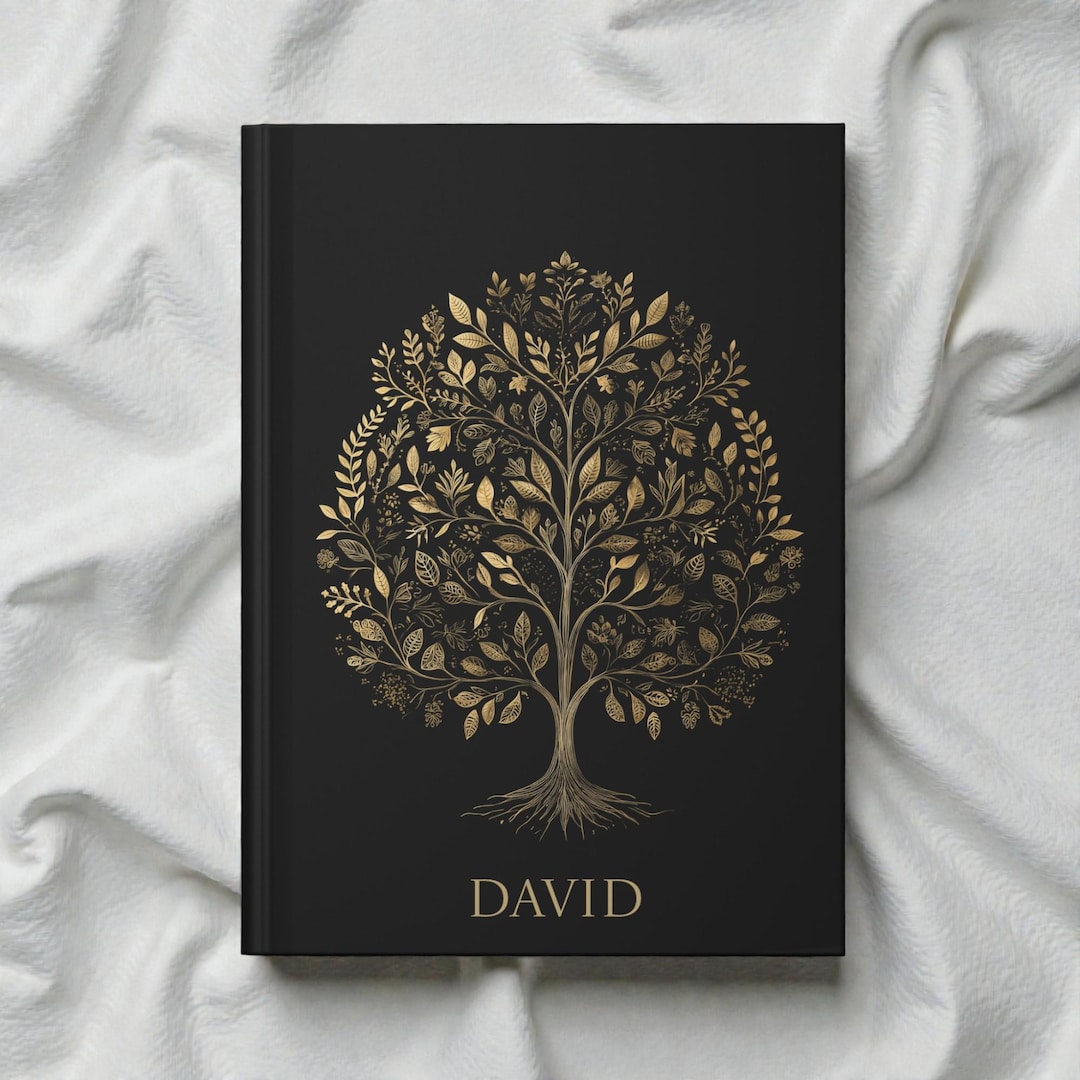 Tree of Life Gold Hardcover Notebook Personalized - Etsy
