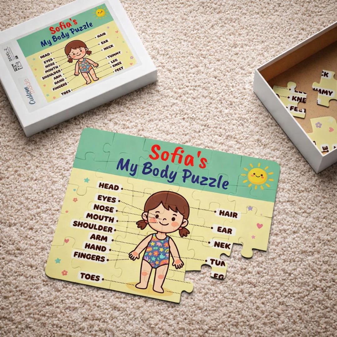 Personalized My Body Puzzle | Kids Anatomy Learning Toy, 30 Pieces (age ...