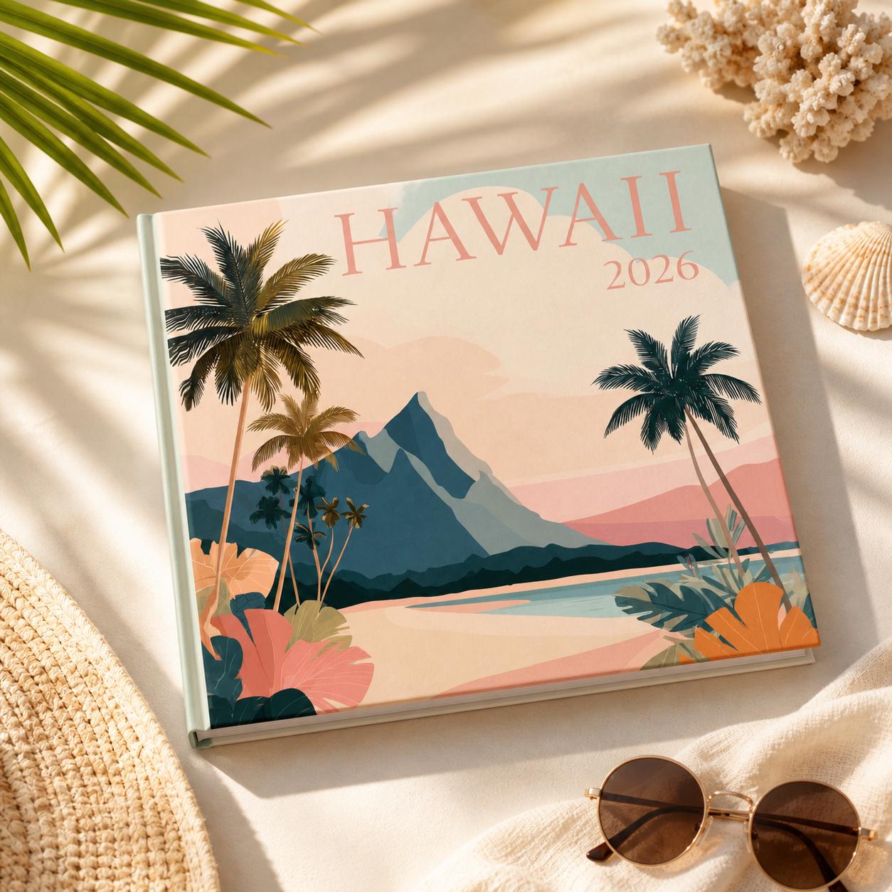 Hawaii Travel Photo Book 8x8 Custom Vacation Album Tropical Beach