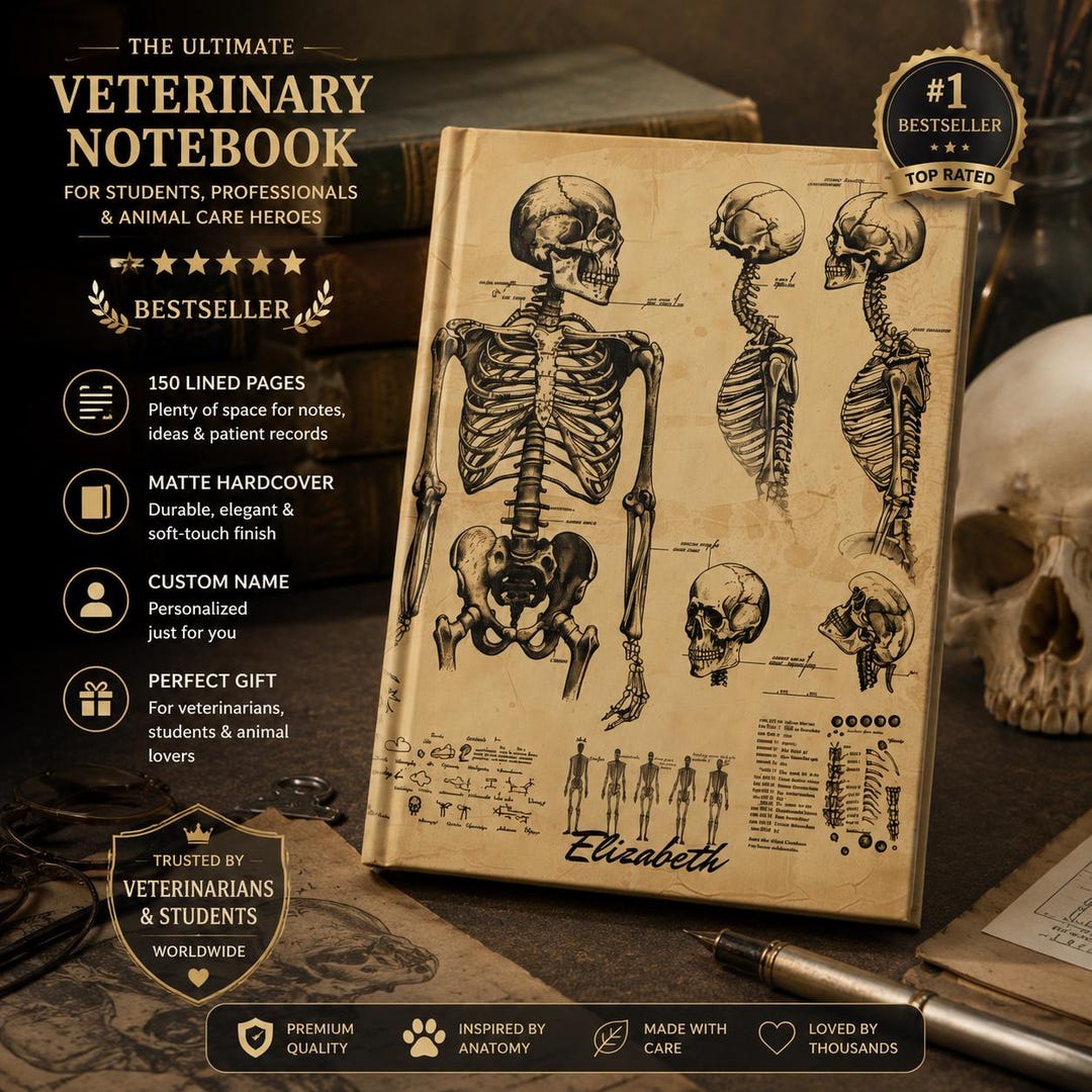 Vintage Anatomy Hardcover Notebook Study Journal for Medical Students ...
