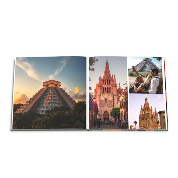 Mexico Travel Photo Book 8x8 Custom Vacation Album Chichen Itza