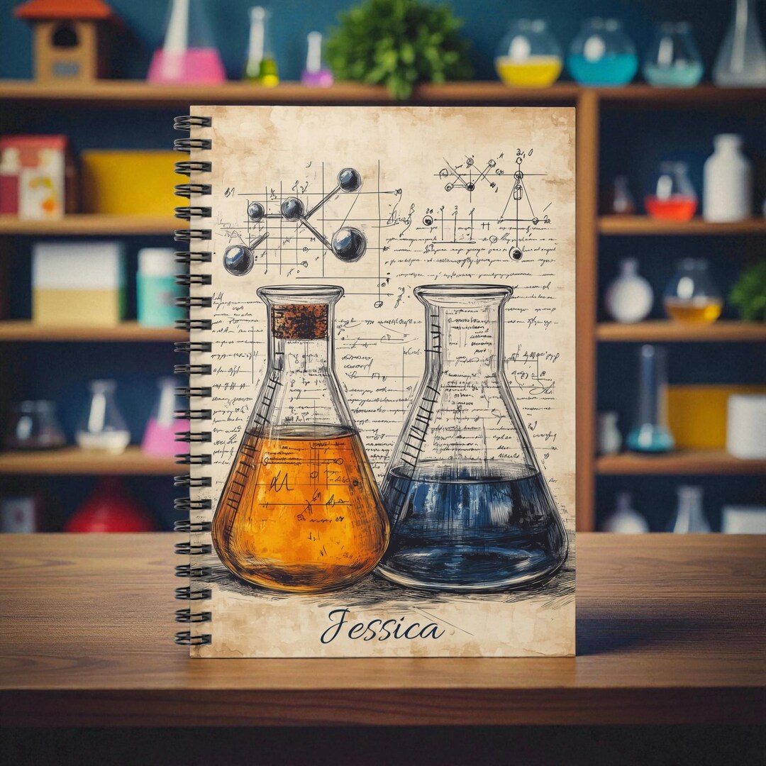 Spiral Notebook Vintage Chemistry Design Personalized Gift for ...