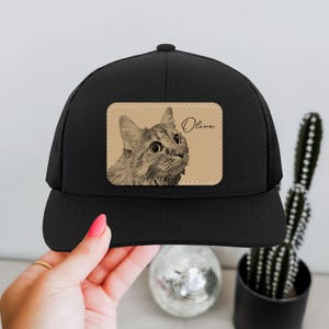 Custom Pet Photo Trucker Hat - Personalized Dog Mom & Cat Dad Cap, New Dog Memorial Gift, Unique Dog Lover Present, Pet Picture Ball Cap