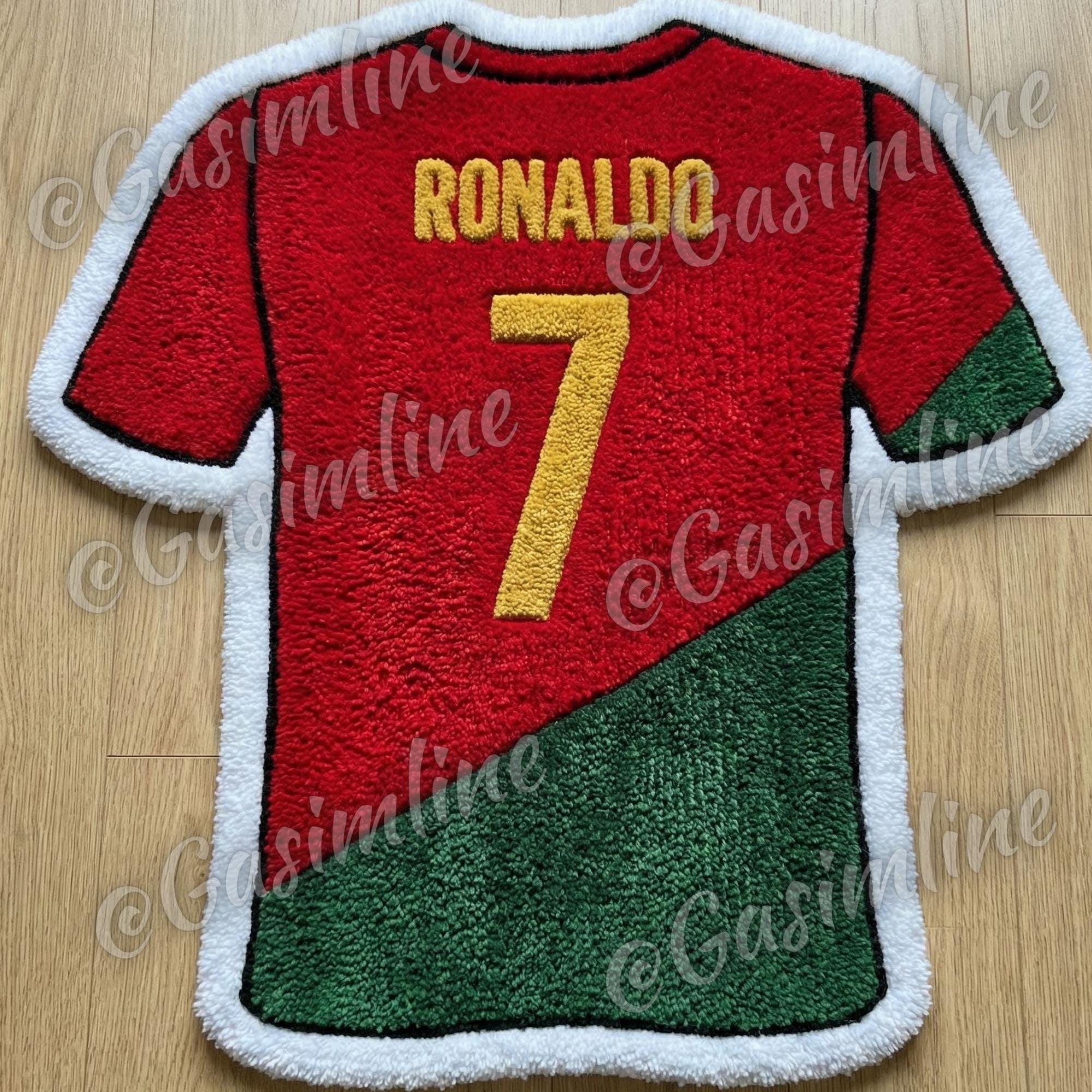Portugal Rug Handmade Cristiano Ronaldo #7 Tufted Rug – Portugal CR7 Jersey Rug - Etsy