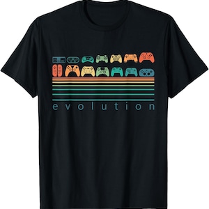 Video Game Controller Evolution T-Shirt, Retro Gaming Shirt, 80s 90s Gamer Tee, Vintage Game Hoodie