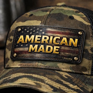 Leather Patch Work Hat - Custom Trades Snapback Trucker or Beanie