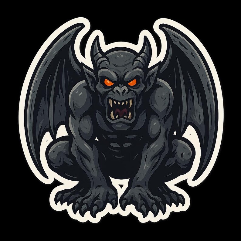 Gothic Gargoyle Sticker - Waterproof, Uv-resistant Vinyl - Etsy
