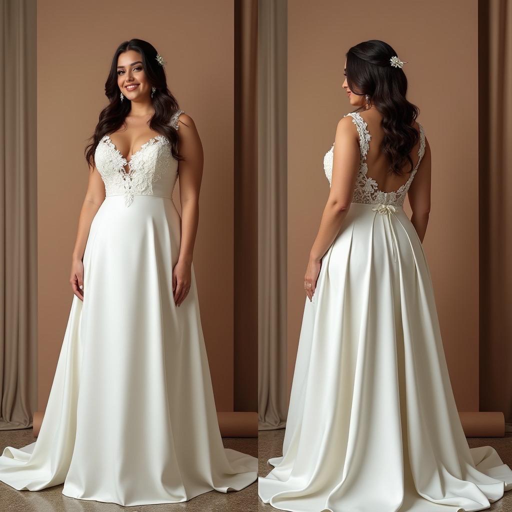 Plus Size Lace Wedding Dress