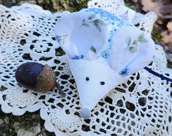 Floral Fabric Church Mouse: Christian Decor Shelf Sitter