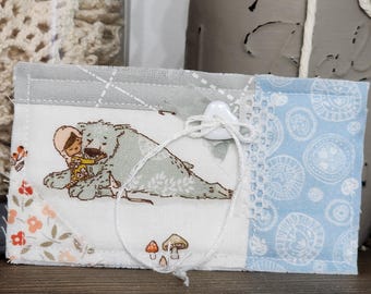 Girl Bear Hugs Mini Prayer Quilt: Interactive Pocket Prayer Quilt, Faith Gift, Pray with a Child