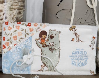 Girl Be Kind Pocket Prayer Quilt: Interactive Mini Prayer Quilt with Bear, In a World Where You Can Be Anything Be kind