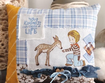 Your Kindness Can Change a Life Prayer Pillow: Christian Boy Gift, Kids Room Decor