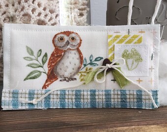 Woodland Owl Pocket Prayer Quilt: Interactive Praying Mini Quilt with Forest Animal
