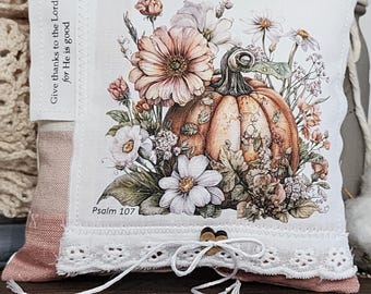 Psalm 107 Fall Prayer Pillow: Interactive Praying Mini Pillow, Hostess Gift