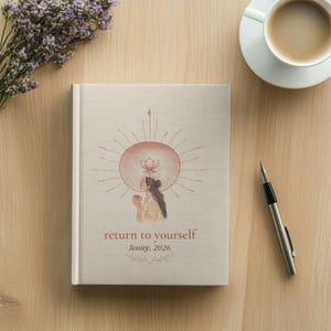Carnet de notes personnalisé pour le bien-être des femmes, cadeau de journal de soins personnels, carnet de manifestation spirituelle, journal de bien-être à faire soi-même