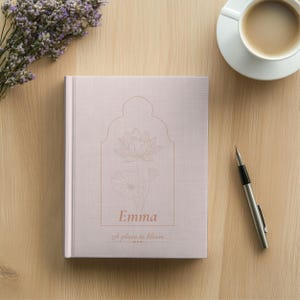 Journal de bien-être personnalisé à faire soi-même, Carnet de pleine conscience, Journal floral personnalisé, Journal de soins personnels, Journal d'écriture botanique, Cadeau pour elle