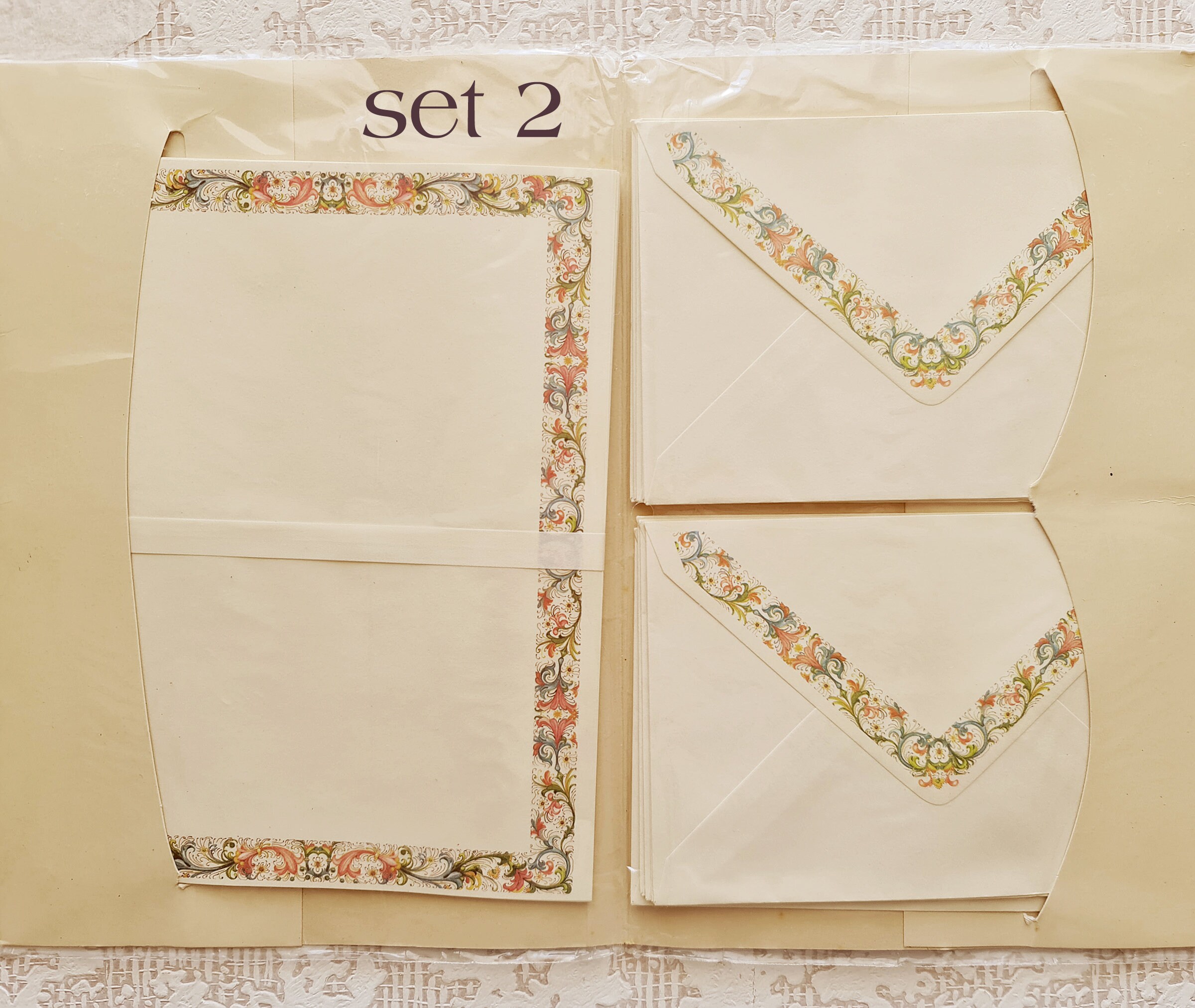 Vintage Florentine Stationery Medieval Style Floral Border Etsy Australia