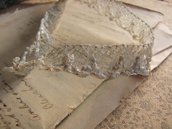 Craft Wedding Woven Ivory Raffia Ribbon Trim Card Making 1 Mtr.
