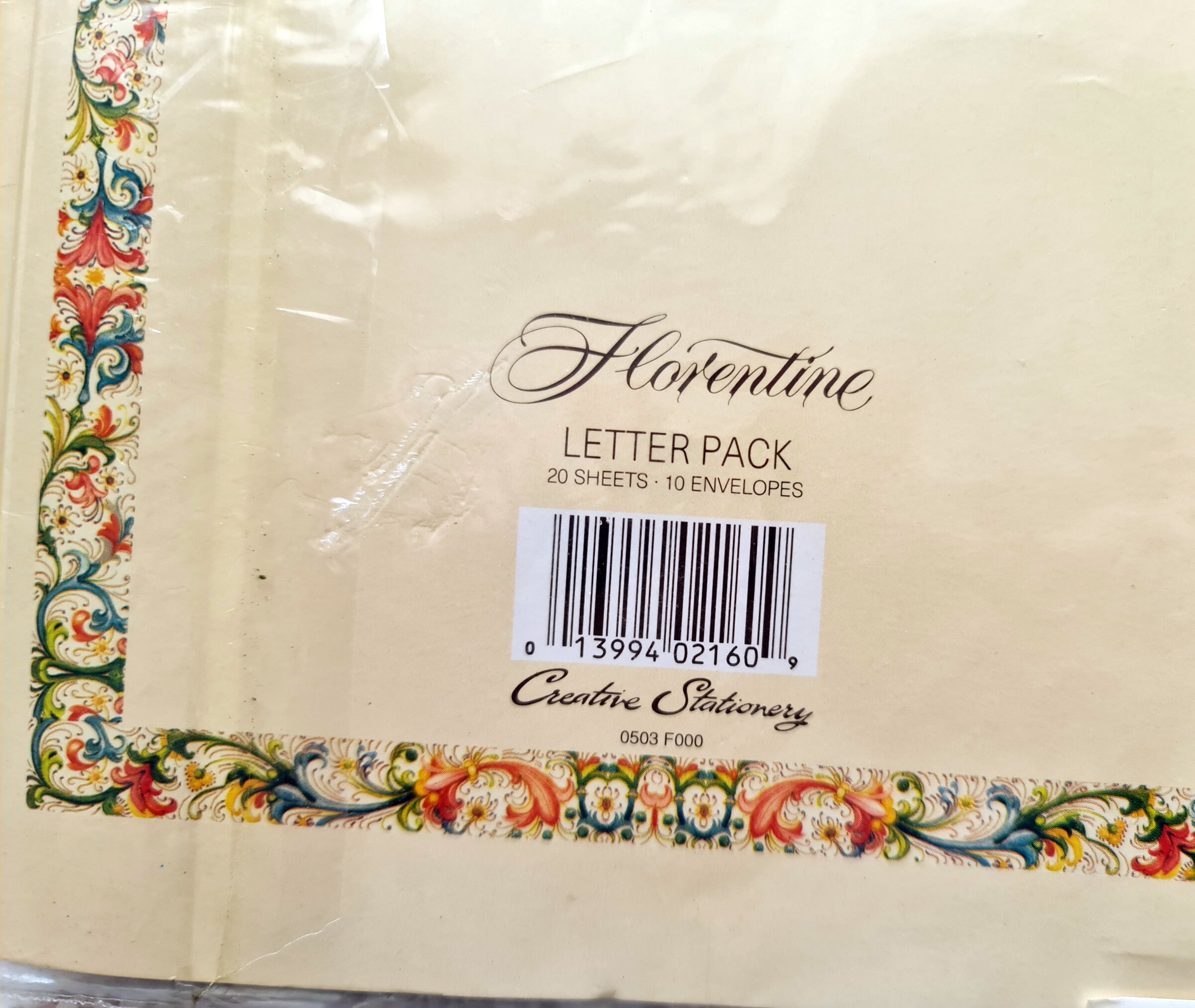 Vintage Florentine Stationery Medieval Style Floral Border Etsy Australia