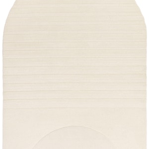 Arch Shape Hand Tufted Rug, Ivory Minimal Area Rug, Contemporary Modern Home Decor