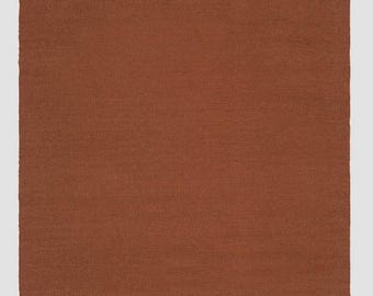 Handwoven Terracotta Rug: Minimalist Earth Tone Flatweave Carpet