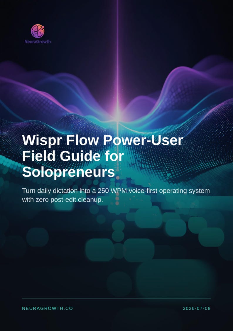 Whisper Flow Power-User Guide for Solopreneurs: Voice Dictation Mastery image 1