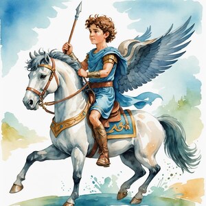 Tarjetas con historias de héroes griegos para niños de 7 a 11 años / Vocabulario de mitología imagen 7