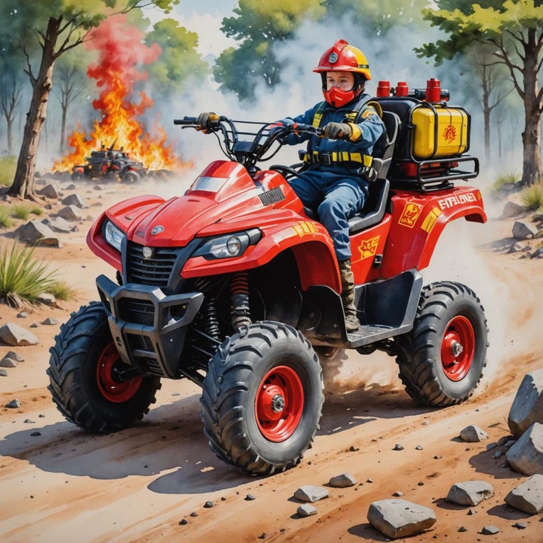 Bilingual Flashcards for Toddlers: Construction & Emergency Vehicles image 7