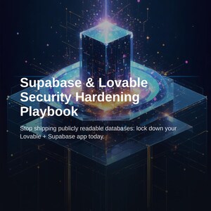 Supabase Security Hardening Playbook for Lovable Apps
