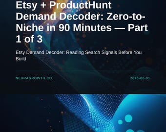 Etsy Demand Decoder: Find Profitable Niches in 90 Minutes