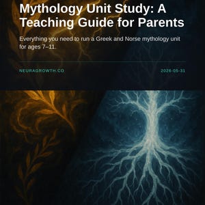 Greek and Norse Mythology Unit Study Guide for Homeschool Ages 7-11 image 1