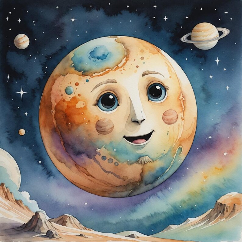 Solar System Brain Deck: 40 Bilingual Astro Flashcards for Kids image 4