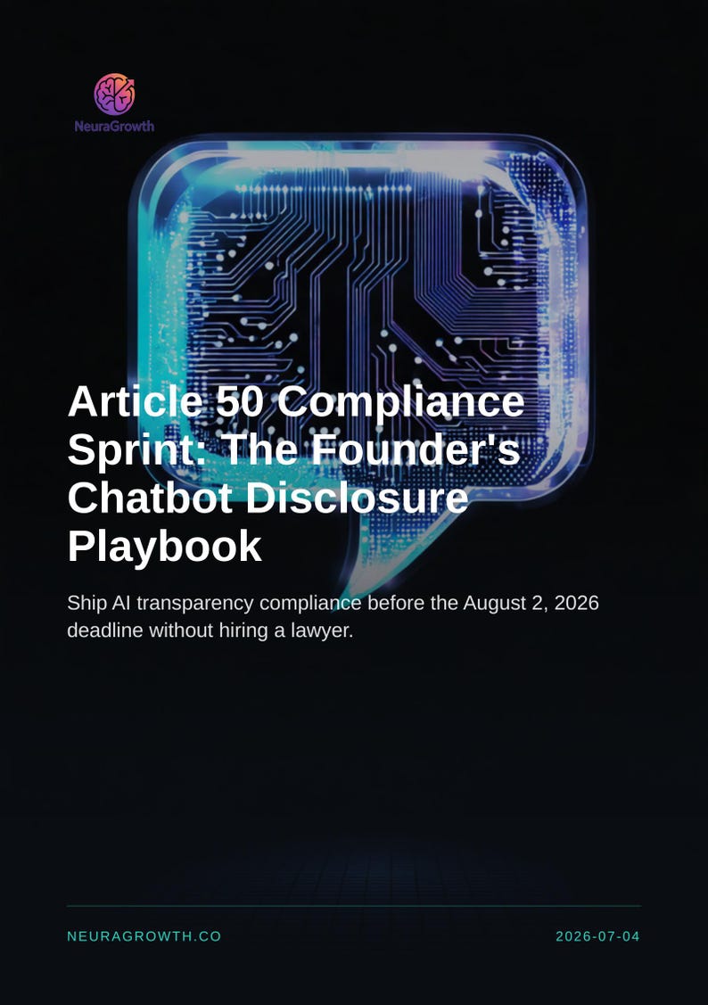 Article 50 Compliance Sprint: AI Disclosure Playbook for Founders image 1
