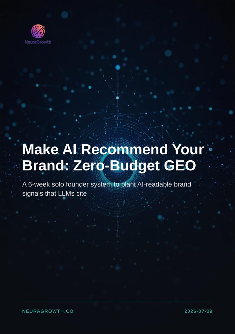 Make AI Recommend Your Brand: Zero-Budget Growth System for Solo Founders image 1