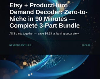 Complete 3-Part Bundle, Etsy + ProductHunt Demand Decoder, Zero-to-Niche in 90 Minutes