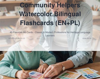 Bilingual Community Helpers Flashcards: English Polish Professions for Kids