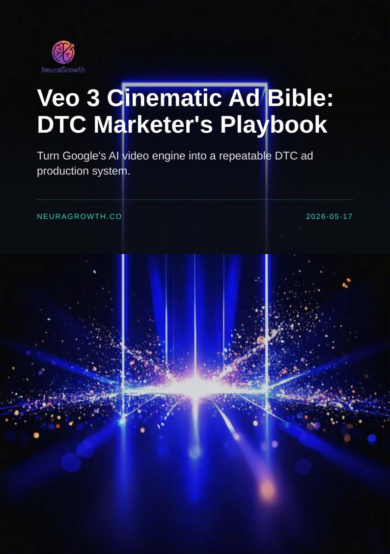 Veo 3 Cinematic Ad Bible: DTC Video Production System for Marketers image 1