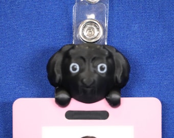 Distintivo per cani Shadow the Black Shih Tzu, amico, infermiere, ospedale, da far scorrere o agganciare all'ID