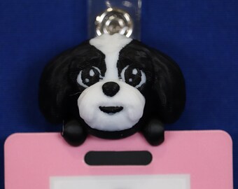 Porta badge Brooke the Shih Tzu - Infermiere, Ospedale, scorrevole o agganciabile al documento d'identità