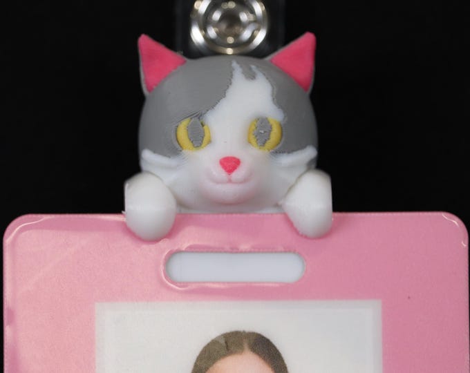 Badge Friend – Cat ID Holder for Nurse, RN, Hospital, Slide-On or Clip to Badge! | Milo