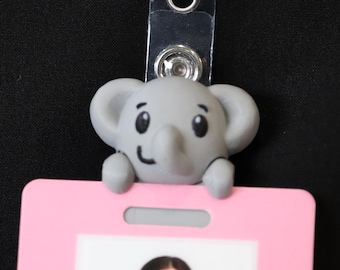Badge elefante amico - Infermiere, ospedale, da infilare o agganciare al documento d'identità