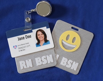 3D Printed Badge Buddy with Hidden Expression | Express Yourself | Unique Nurse & Healthcare Accessory