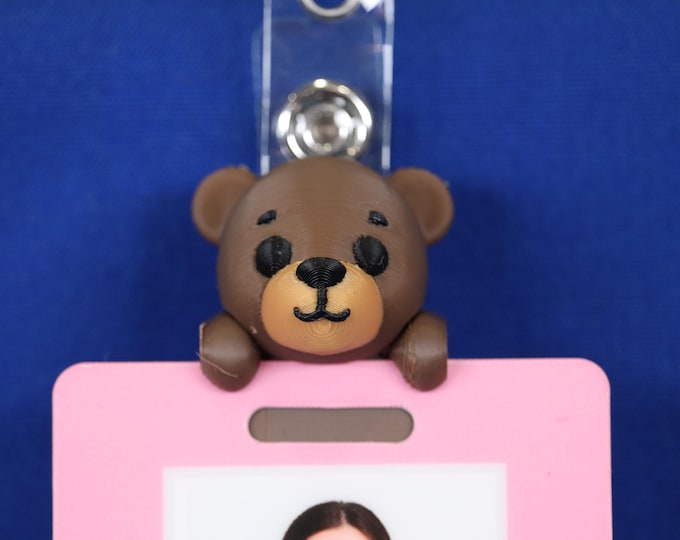 Badge Friend – Bear ID Holder for Nurse, RN, Hospital, Slide-On or Clip to Badge! | Tommy the Bear
