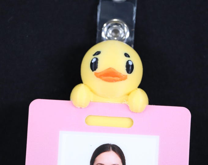 Badge Friend – Cute Duck ID Holder for Nurse, RN, Hospital, Slide-On or Clip to Badge! | Denise the Duck