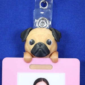 Pugalicious Mops Badge Vän – Sjuksköterska, Sjukhus, Skjut eller Klipp till ID