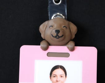 Porta badge identificativo per cani stampato in 3D - Amico del badge animale - Accessorio per cordino - Mocha