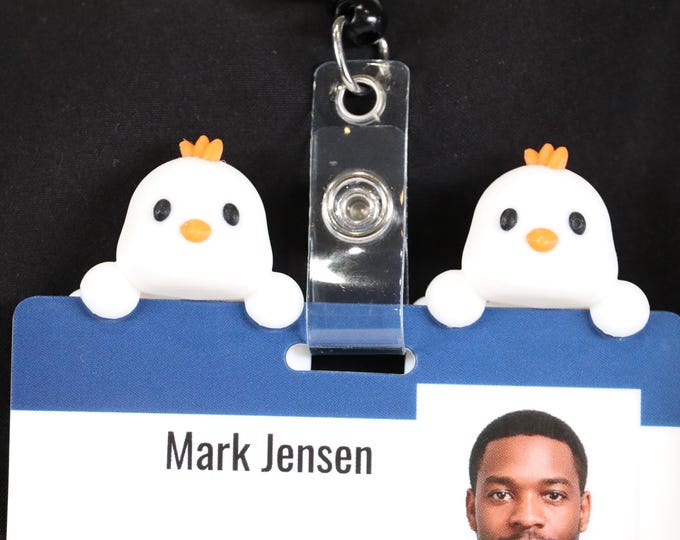 Badge Friend – Chicken ID Holder for Nurse, RN, Hospital, Slide-On or Clip to Badge! | Chirpy the Chick